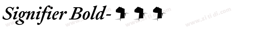 Signifier Bold字体转换